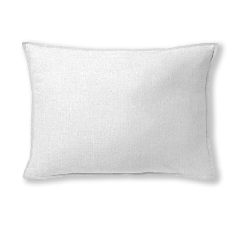 London Rectangular 100% Polyester Pillow Cover and Insert, White, 14"H x 20"W