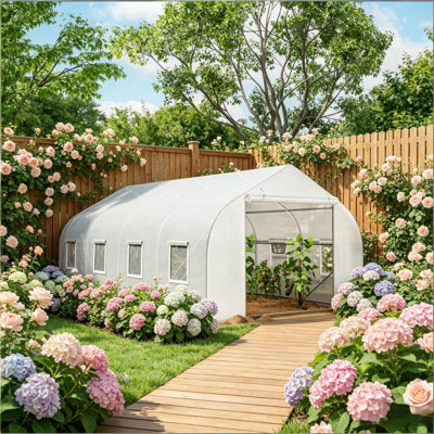 Jardin pour plantes d'extérieur, serre tunnel, jardin