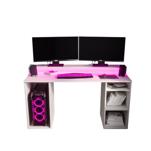 Steh- & Höhenverstellbare Schreibtische (Weiß; Gaming-Schreibtisch) zum  Verlieben