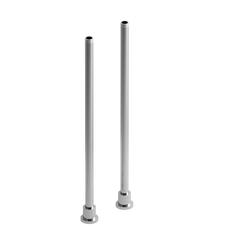 Paires de bain de plancher 26 po, Chrome