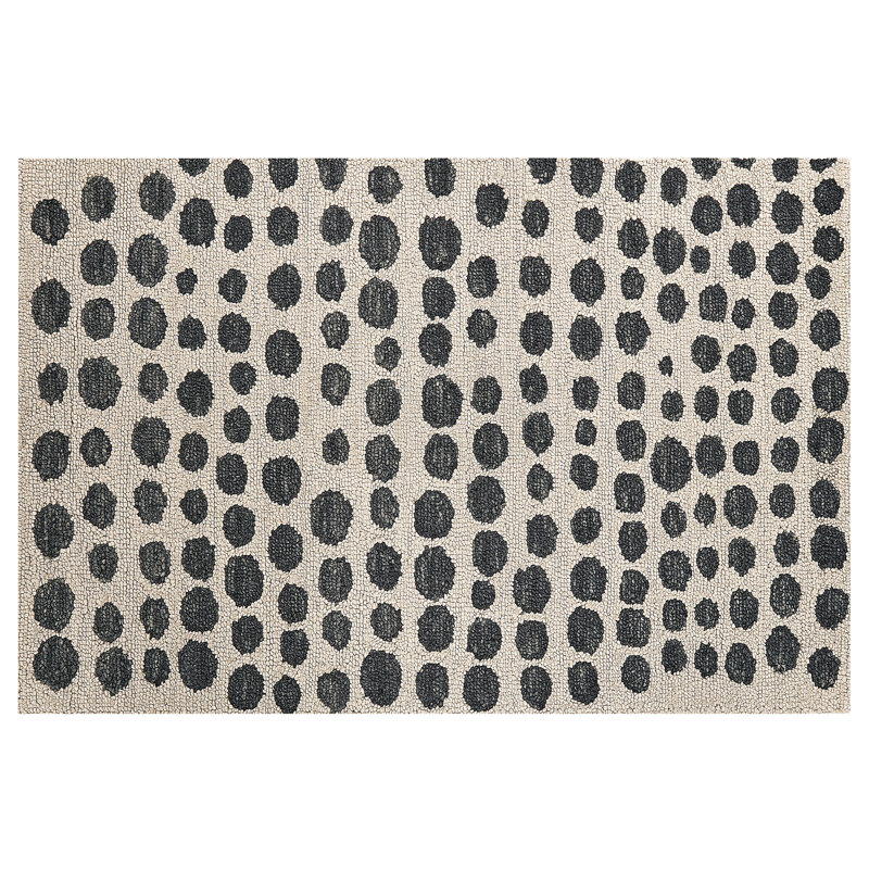 Asadbek Geometric Wool Hand Woven Area Rug, Rectangle 140 x 200cm