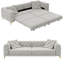 Canapé-lit convertible 3-en-1 de 97,7 po en velours 4 places avec repose-pieds mobile, canapé-lit capitonné pour salon, petit espace, appartement, bureau, chambre à coucher-1829307914