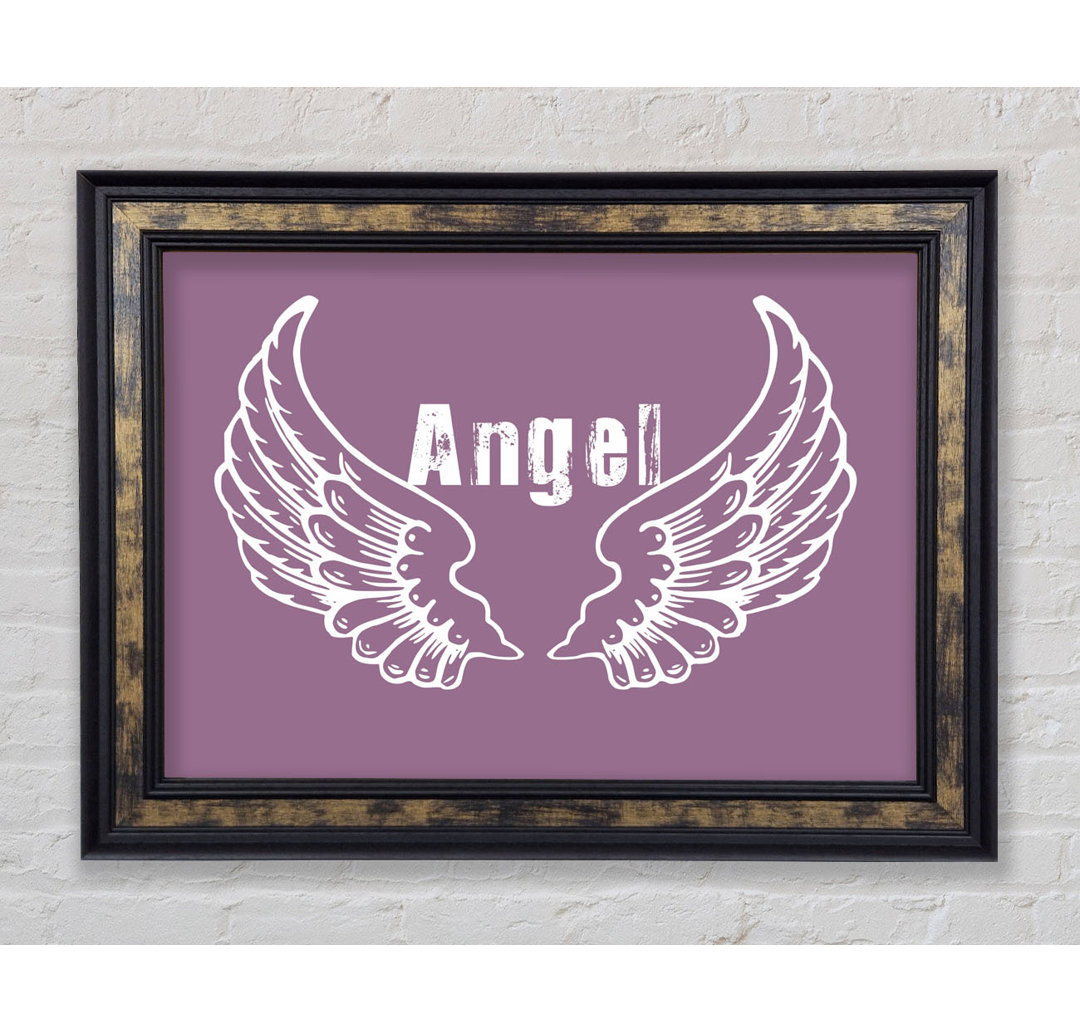 Angel Wings 2 Dusty Pink - Einzelner Bilderrahmen Kunstdrucke