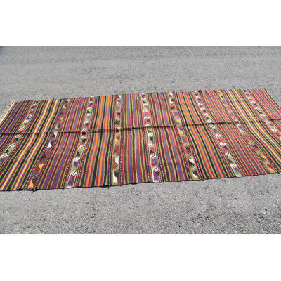 Kilim, Turkish Rug, Wool Rug, Vintage Rug, Home Decor Rug, Red  5x11.5 ft Large Rug