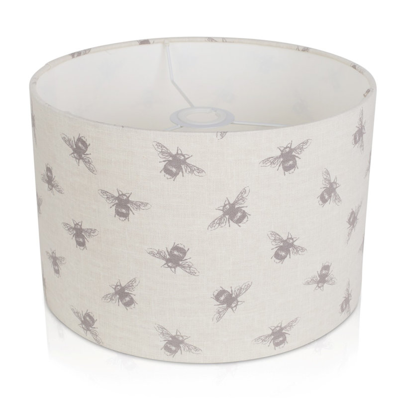 Cotton Drum Lamp Shade ( Screw On ), 20cm H x 30cm W x 30cm D