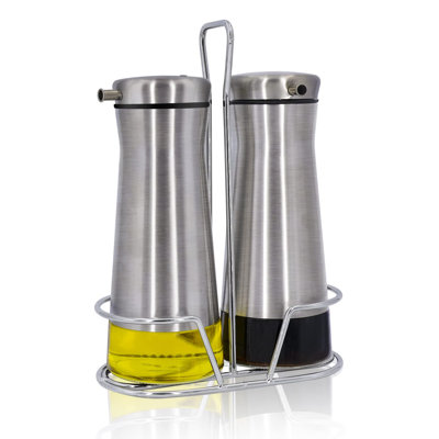 Oil And Vinegar Dispenser Set with Caddy - 2 Pack Oil Dispenser Bottle for Kitchen with No-Drip - Kitchen Decor and Accessories for Home Restaurants Weddings