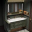 Armoire de salle de bain rétro française-703176441
