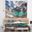 Tapisserie paysage montagnes et lac de montagne-28490809