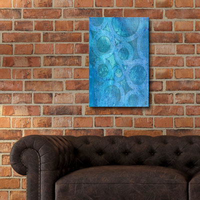  Art mural en verre «Repetitive pensts» par Laura Gibson, 16 po x 24 po