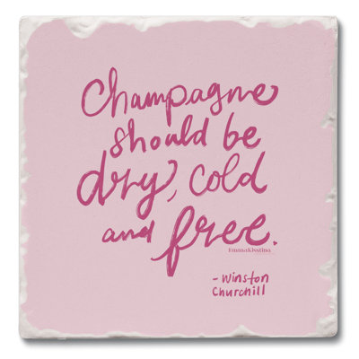 Champagne Single Tumbled Tile Coaster Create Your Own Collection
