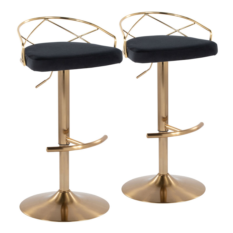Tabouret pivotant à hauteur réglable, Noir