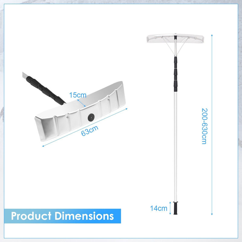 Brete Adjustable Sweepers with Replaceable Head, White