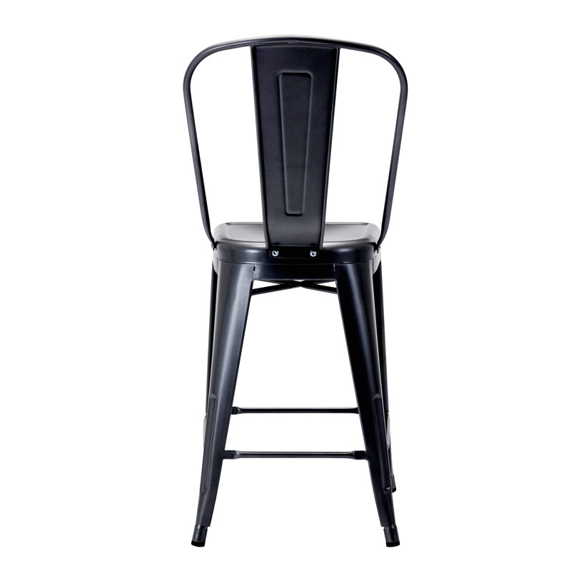 Tabouret de bar galvanisé Gainsborough, 24 po, Noir