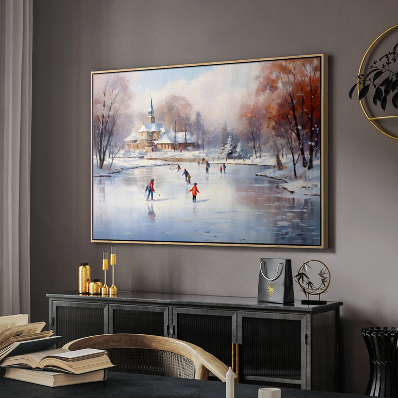 Paysage rétro -DCCDVX3, H 17 po x l 25 po x P 2 po, Toile naturelle avec cadre flottant
