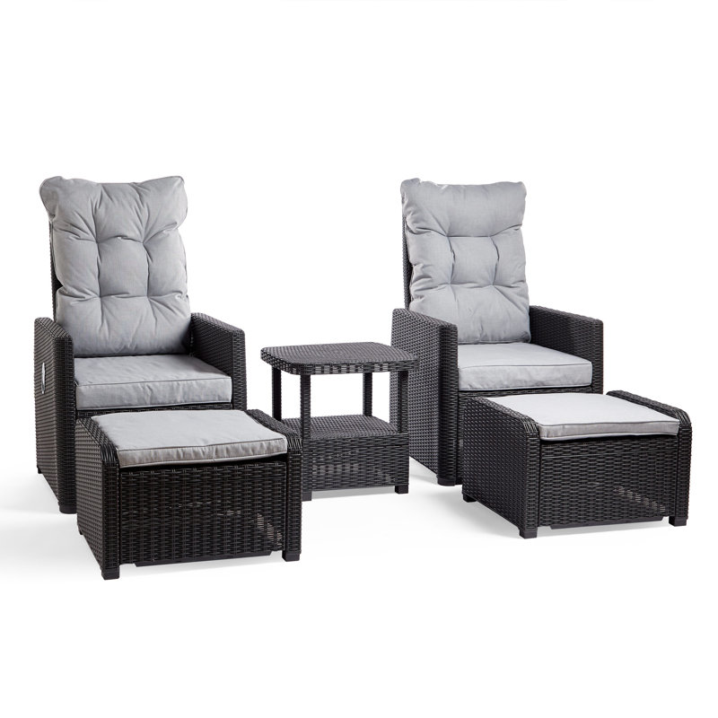 Outdoor Lounge Chair with Ottoman