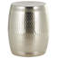 Beardall Aluminum Drum Shaped Accent Table with Hammered Design-53496607-99261268