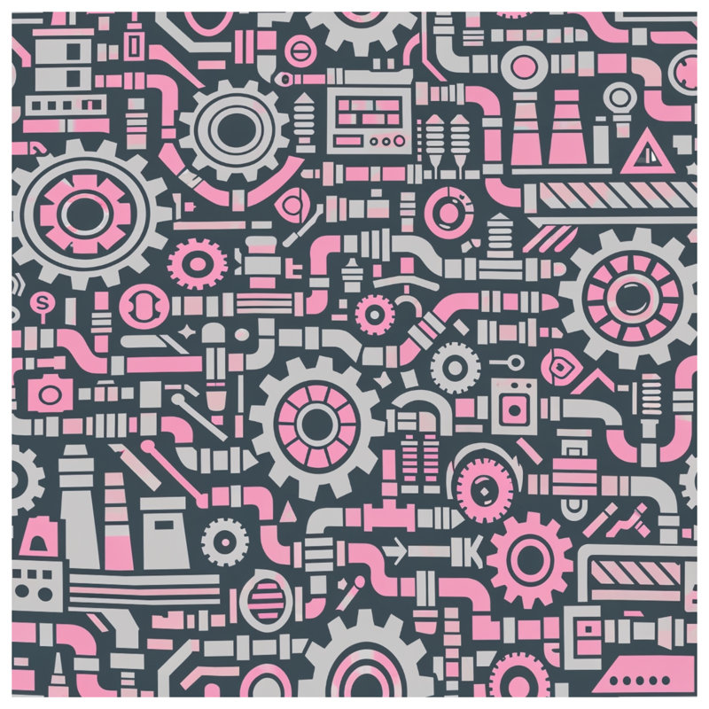 Housses de couette à motif industriel, Twin