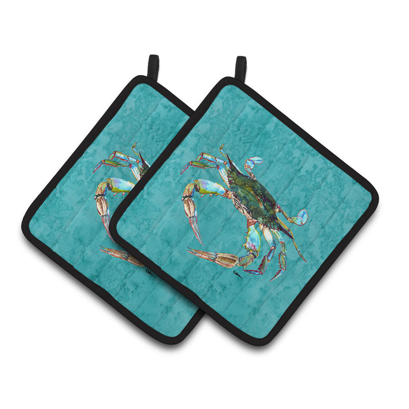 Poignée crabe bleu sarcelle
