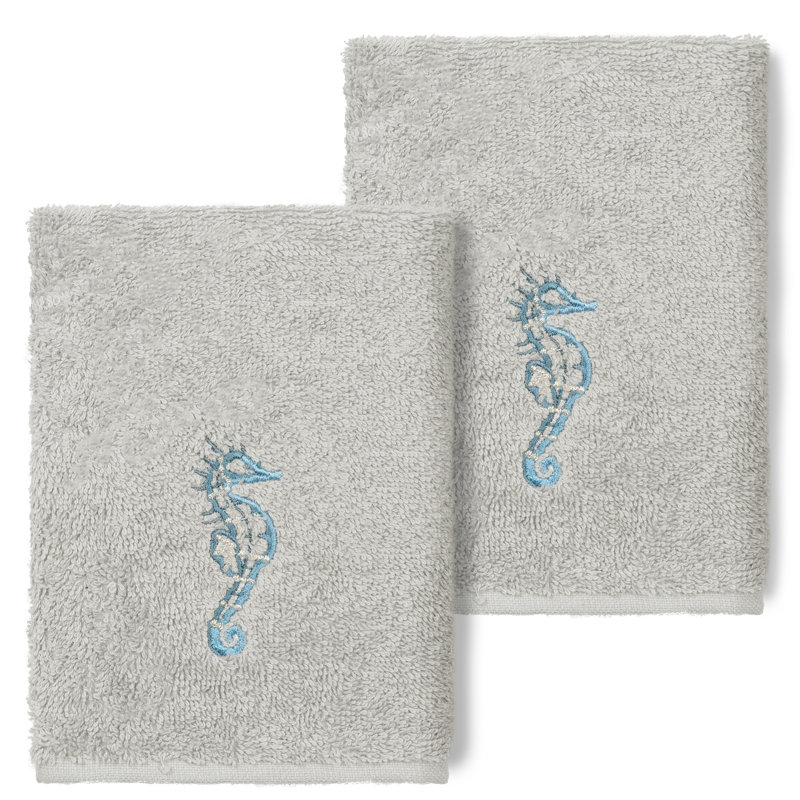 Sofia Turkish Cotton Washcloth, Light Gray