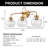3-Light Bathroom Vanity Lights with Bulbs