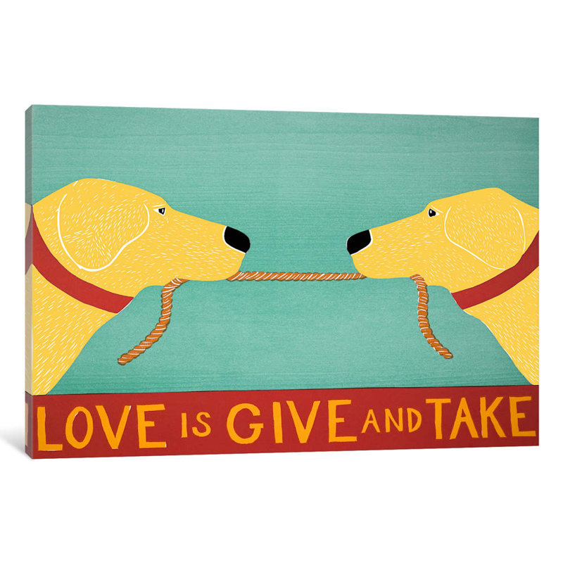 Love Is by Stephen Huneck - Wrapped Canvas Print, 66.04 cm H x 45.72 cm W x 1.91 cm D