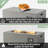 Propane Gas Fire Pit Table Set, 50000 BTU Rectangular Steel With Glass Wind Guard For Outdoor Patio And Garden Use