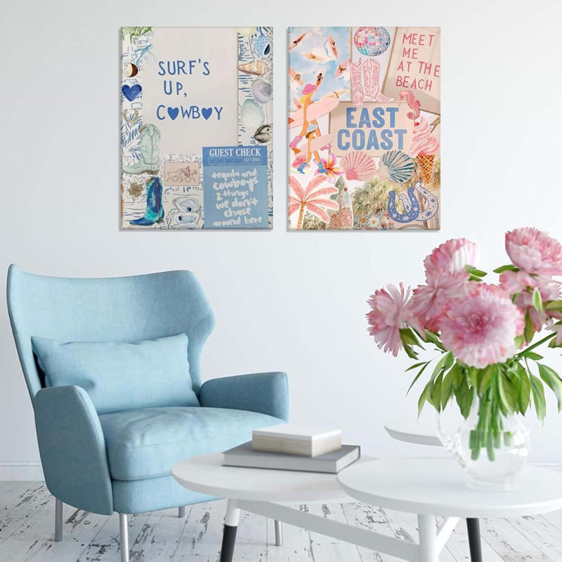 2 Piece Wrapped Canvas Print, 60cm H x 80cm W