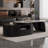 Modern oval retractable stone slab coffee table