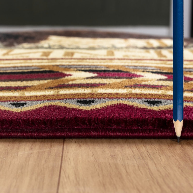 2 pi 7 po X 3 tapis de polypropylène rouge, teinté, pour le plaisir à long terme