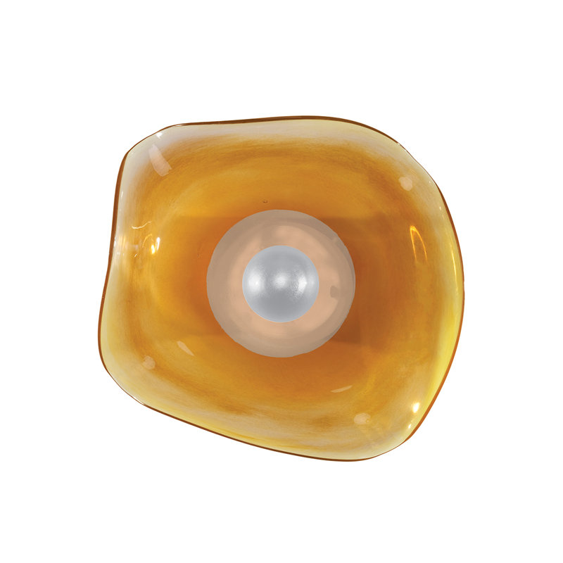 Embark LED Flush Mounted Sconce, Standard Silver Leaf, Amber