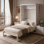 Lit escamotable simple avec armoire pliante, blanc-44789677-44789678