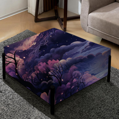 Dusky Dreamscapes Moody Patterns - Grand repose-pieds carré floral