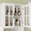 Garde-manger 71 po avec bibliothèques, meuble télé de ferme de 118,11 po de large pour téléviseur de 75 po ou moins-410301959