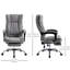 Fauteuil de direction avec repose-pieds, hauteur réglable, gris