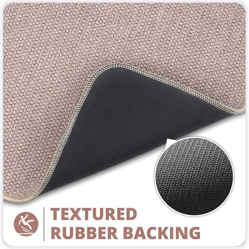Tapis de bain, tapis de bain ultra minces, tapis de bain en caoutchouc pour la salle de bain, séchage rapide, antidérapant, lavable à la machine, ajustement sous la porte, tapis de salle de bain super absorbants pour plancher de salle de bain, douche, 