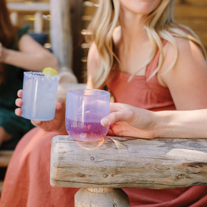 Silipint: verres à vin sans pied en silicone de 12 oz: paquet de 4 houblons hippie - tasses réutilisables, flexibles et incassables, chaudes / froides