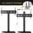 Akhia Universal Black Floor TV Stand for 50 to 80 Inch TVs , Swivel and Height Adjustment TV Mount,Holds up to 110Lbs