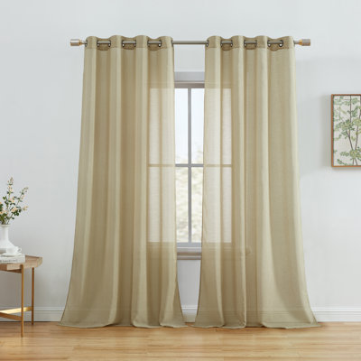 Carmille Semi Sheer Curtain Panel Pair