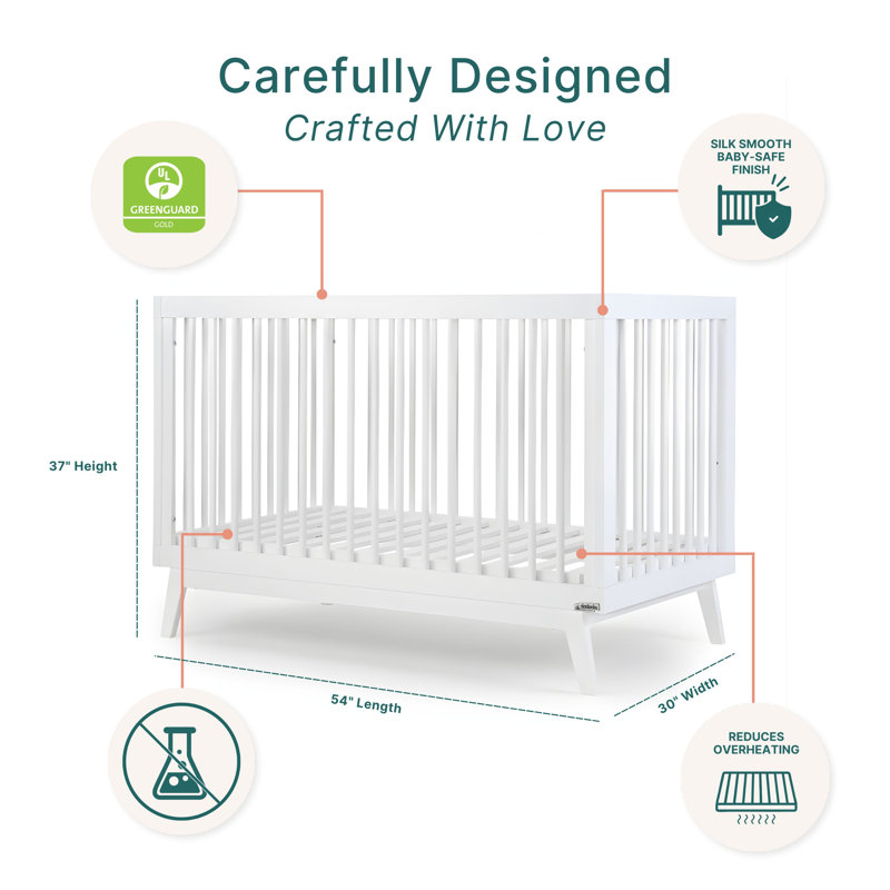 Soho 3-in-1 Convertible Crib, White