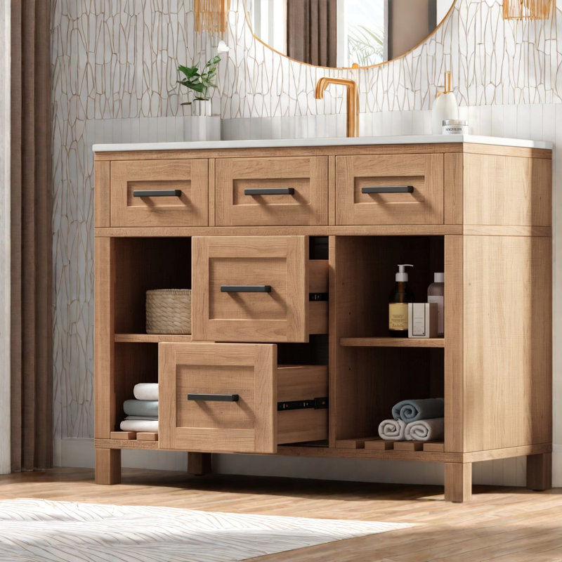 Meuble-lavabo en bois, 36