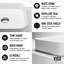 Lavabo de salle de bain VIGO UltraThin ™ L 16 po x l 16 po blanc mat Matte Stone ™