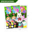 Drapeau de jardin 18 x 12,5 po avec œufs de lapin Joyeuses Pâques