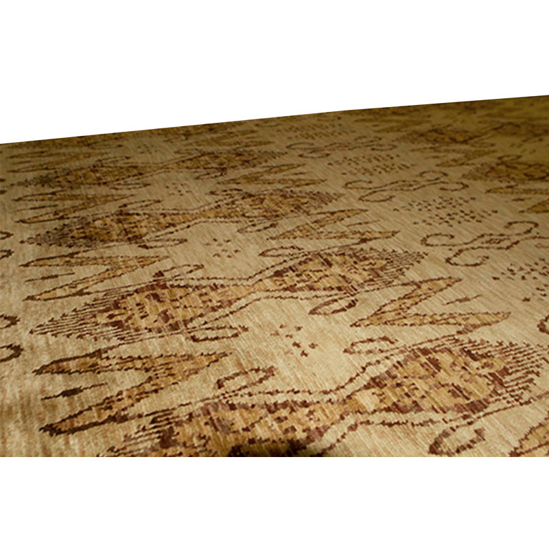 Tapis brun de haute qualité noué à la main