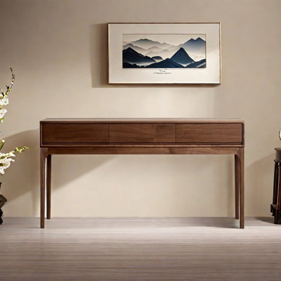 Modern Minimalist Console Table With 3 Drawers