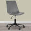 Chaise de bureau pivotante en acier inoxydable l 19 po Alivia-1579898028