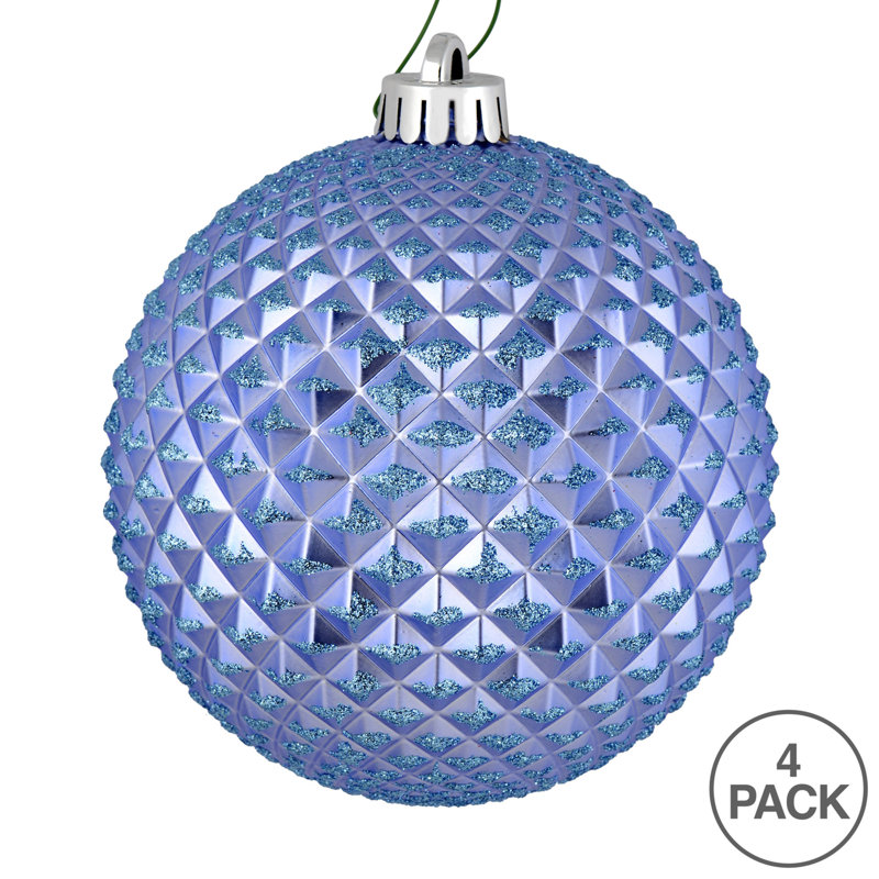 Ornement boule Durian Glitter, Pervenche