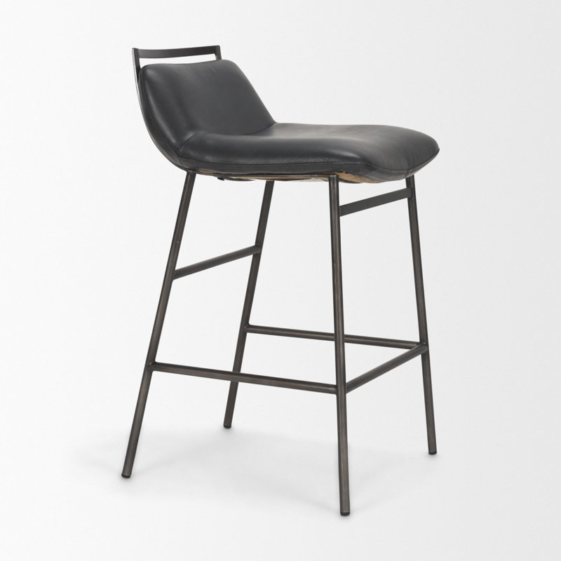 Kavalan II Bar Stool, Black, Counter Stool (24.5” Seat Height)