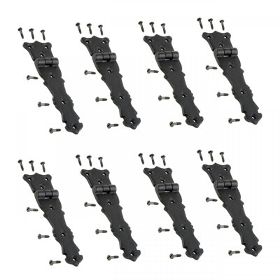 Wrought Iron Fleur de Lis Strap Hinge