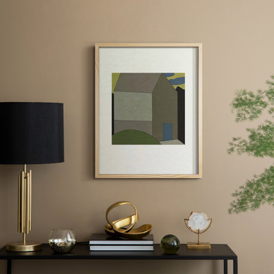Montagne encadrée III, reproduction encadrée - bois massif