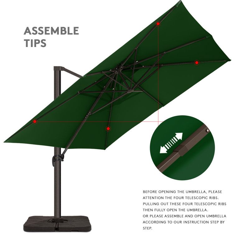 Pulk 120'' Cantilever Umbrella - Stylish Patio Shade